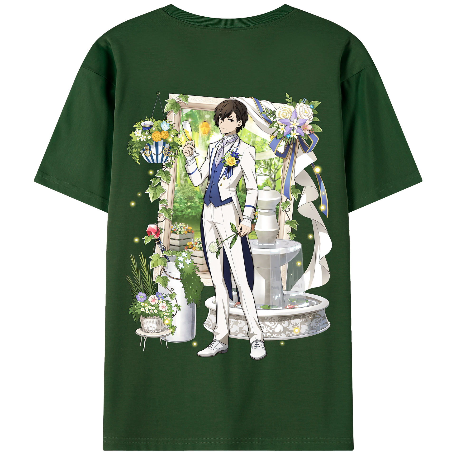 （画像用） 文豪ストレイドッグス Bungo Stray Dogs 綿100％半袖Tシャツ（背面プリント）